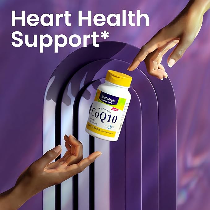 Healthy Origins® CoQ10 300 mg – Natural Trans-Isomer Ubiquinone – Yeast Fermented, Supports Heart Health & Cellular Energy – Non-GMO 30 Softgels