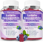 Sugar Free Lutein Gummies 25mg, Lutein and Zeaxanthin Supplements for Eye Health,13-in-1 Eye Care Formula with Omega-3 Bilberry Saffron-Vision Health, Eye Strain,Dry Eyes,Vegan Blueberry Flavor 120 Ct