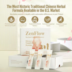 ZenFlow, PMS and Menstrual Support Supplement, Traditional Chinese Herbal Formula, Promote Healthy Uterus, Promote Urogenital Function, Women's Health, (128 Packets - 4 Boxes) (4)