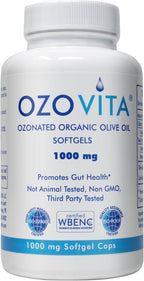 High Potency Ozonated Organic Extra Virgin Olive Oil Softgels 1000mg | Pure Oxygenated Capsules for Immune Support & Gut Health | Organic Oxygen Infused Supplement | 2 Month Supply