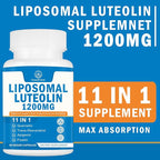 1200MG Liposomal Luteolin Supplement - Maximum Absorption, Antioxidant Boost for the Brain 60 Capsules