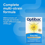 OptiBac Probiotics for Digestive Health, 30 Capsules Pack of 2 | 6 Scientifically Researched Strains with 5 Billion Live Cultures | Gluten Free & Vegetarian | Supports Gut Flora & Digestive Health