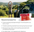 Pycnogenol 100mg & Ginger Extract | Supports Healthy Circulation, Vein Health & Leg Comfort | Helps with Occasional Swelling in Legs & Feet | Long-Haul Travel Essentials | 10 Vegan Caps