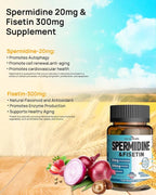 Spermidine 20mg + Fisetin 300mg + Akkermansia for Women丨Cellular Renewal, Metabolic & Gut Health