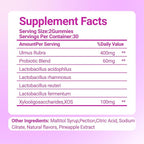 Her Juicy Feminine Probiotics Gummies for Women with Slippery Elm, Prebiotics & Lactobacillus - for pH Balance & Digestive Health, Tropical Pineapple Flavor, 60 Count