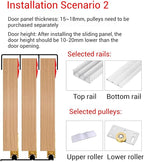 Adjustable Triple Track Sliding Door Hardware Kit - 3 Panel Concealed Mounting, Heavy Duty Aluminum Rails for 130cm (51.2in) Closet Systems, Perfect for Home Storage Solutions