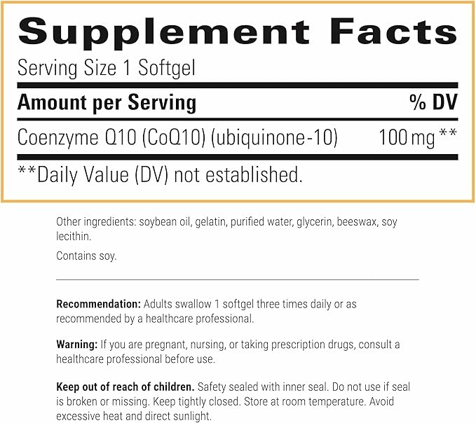 Integrative Therapeutics CoQ10 (100mg) - Cellular Energy, Heart & Brain Health Support Supplement for Adults* - 60 Softgels (60 Servings)