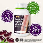 Grape Seed Extract Capsules | High in Antioxidants OPCs & Polyphenols, Immune Defense & Fights Free Radical Damage