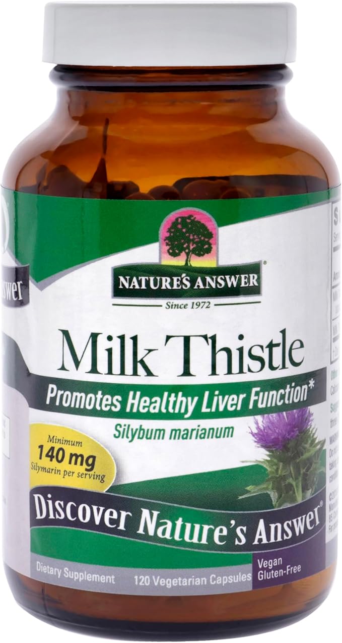 Nature's Answer Milk Thistle Seed Vegetarian Capsules, 120-Count