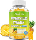 Potassium Citrate Gummies, High Potassium Supplement Gummies 1200mg Support Leg Cramps & Muscle Health, Vegan, Pineapple Flavor 60 Count