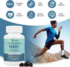 inGreens Liposomal NAD+ Supplement 1800 mg with Nicotinamide Riboside, Trans Resveratrol, Trimethylglycine, Replaces NMN, Boost NAD+, Aging Defense, Cellular Energy, 300 Softgels