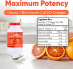 C-Salts Vitamin C Powder - 100% Pure Buffered Ascorbic Acid Powder - Daily Immune Support & Collagen Production - Stomach-Friendly Organic Vegan Non-GMO Sugar-Free - 272 Servings - Blood Orange, 26oz