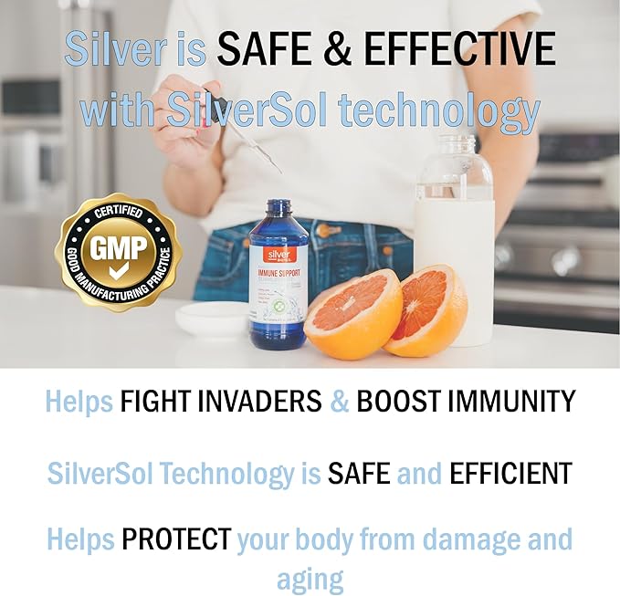 Silver Biotics Liquid 30 PPM Patented Multivalent SilverSol Technolology | Bio-Hacking Immune Building Natural Support |4 oz. Dropper