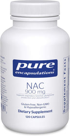 Pure Encapsulations NAC 900 mg - N-Acetyl Cysteine Amino Acid Supplement for Lung & Immune Support, Liver & Antioxidants* - 120 Capsules