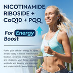 Liposomal NAD+ Liquid Supplement, Nad Resveratrol Supplement for Women & Men, Nicotinamide Riboside with PQQ, CoQ10, Quercetin for Anti-Aging, Brain, Cellular Energy Health, Strawberry Flavor, 2 Fl Oz