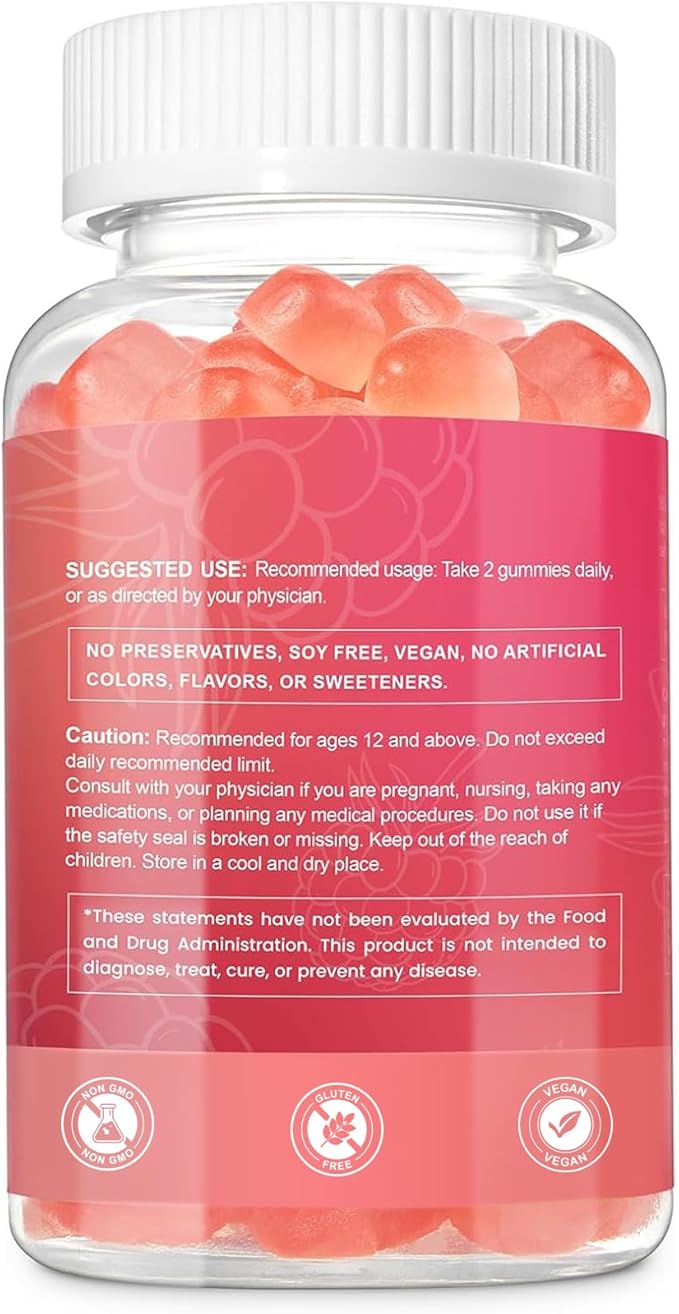 Biotin 10000mcg Keratin Collagen Gummies Supplements Hair Nails Vitamins Daily Hair Nail Growth & Strengthener Gummies for Women Vegan Biotin and Vitamin C Gummy 60 Count