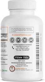 Bronson Vitamin D3 5,000 IU (125 mcg) Certified Organic High Potency Non-GMO Vitamin D Supplement, 360 Tablets