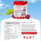Beet Chews,Beetsroot Heart, Nitric Oxide Support Soft Beets Heart Chews,Grape Seed Extract &Beet Root Powder Energy Supplement,60 (Pomegranate Berry Flavor)