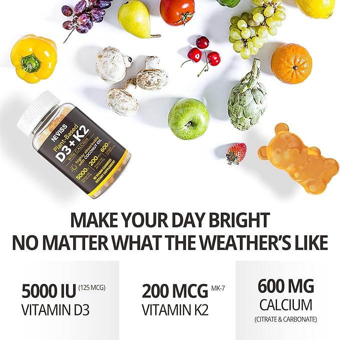 NEVISS Sugar Free Lutein Gummies 60 Counts + Vitamin D3 Gummies 60 Counts