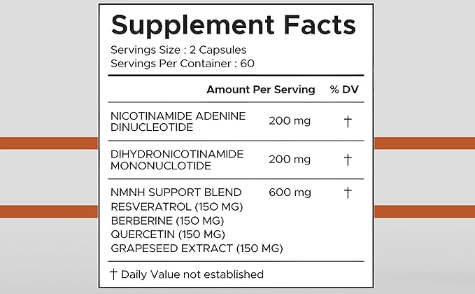 NMNH (Dihydronicotinamide Mononucleotide), NMNH Supplement for Anti-Aging, NAD Supplement to Boost NAD+ Levels as We Age (May Be More Effective Than Nicotinamide Riboside), 120 Capsules (120 Servings)