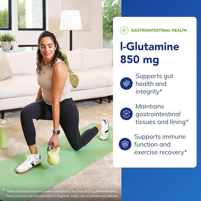 Pure Encapsulations L-Glutamine 850 mg | Supplement for Immune and Digestive Support, Gut Health and Lining Repair, Metabolism Boost, and Muscle Support* | 250 Capsules