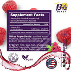 Bricker Labs B12 Blast Methylcobalamin 1000mcg, Great Tasting Sublingual Liquid Energy Vitamins -Vegan B12 Vitamins, Sustained Energy and Cellular Energy Supplement - 59-Day Servings