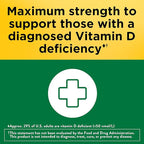 Nature Made Vitamin D3 10000 IU (250 mcg) Maximum Strength, Vitamin D Supplement for Bone and Immune Health Support, 60 Softgels, 60 Day Supply