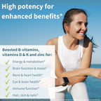 Igennus Methylated Multivitamin for Women 50+, Calcium & Magnesium for Bone Support, Sustained Release & Active B-Vitamins, Iron-Free Formula, Antioxidant Support, Clean Label, 60 Tablets