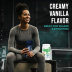 Vega Premium Protein + Supergreens, Vanilla – 20g Vegan Protein, Dairy & Gluten Free, 21.7 oz (20 Servings)