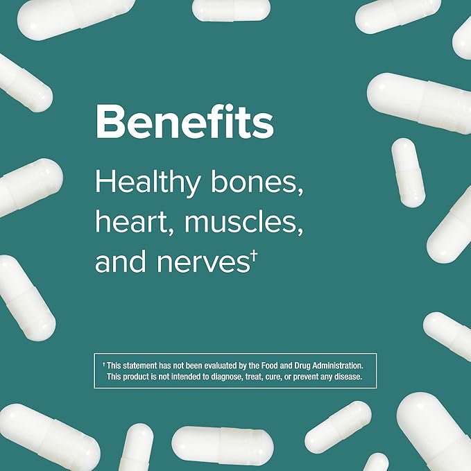 Webber Naturals Magnesium Glycinate Complex 200 mg, 120 Vegetarian Capsules, High Absorption Formula, Supports Bones, Heart, Muscles & Nerves, One-per-Day, Vegan, New Label!