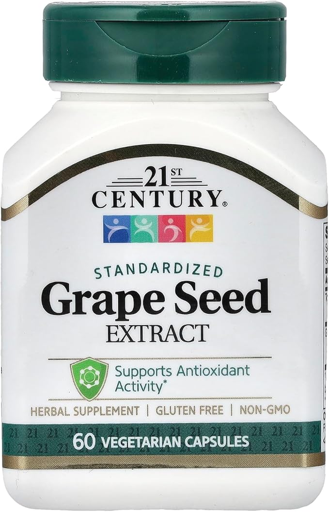 21st Century Grape Seed Extract Veg Capsules, 60 Count (21378)