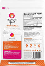 Regular Girl Organic Powder, Prebiotic Fiber Supplement and Probiotics for Women, Low FODMAP, 30 Servings, Unflavored