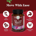Bundle of Uric Acid Cleanse and Detox Capsules - Turmeric, Tart Cherry & Celery Seed Supplement for Men and Women and D Mannose with Cranberry Supplement - Potent D Mannose 1000mg Capsules for Kidney