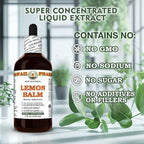 Hawaii Pharm Lemon Balm Alcohol-Free Extract, Glycerite for Relaxation, Supports Restful Sleep, Promotes Mental Clarity and Cognitive Function, Eases Digestive Discomfort - 32 fl.oz
