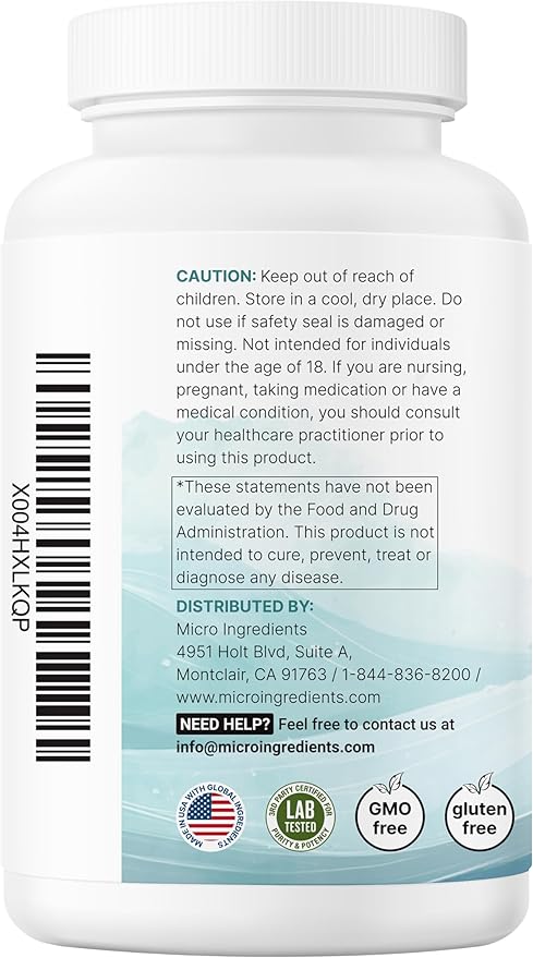 Micro Ingredients Niacin 500mg Per Serving, 400 Capsules | Flush Free B3 Vitamins | Double Strength Essential B Vitamin Supplement | Skin Care Health & Energy Support | Non-GMO, Gluten Free