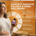 Complete Menopause Support Supplement for Women | Menopause Synbiotic with Black Cohosh, Dong Quai, Rhubarb Root | Helps Easing Hot Flashes, Night Sweats, Restful Sleep | 60 Capsules (Pack of 3)