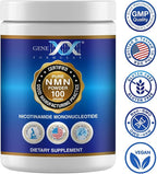 Genex Formulas Pure NMN Powder 100 Grams, Instant Dissolve, Shelf Stable, Non-Synthetic, PVP Free, Ultra-Low Density, 99.9% Pure NMN, Made in a US-Based, GMP, NSF & FSSC 22000 Certified Facility