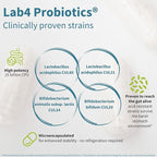 Igennus Probiotics & Prebiotic 2 in 1, Lactobacillus Acidophilus & Bifidobacterium, Gut Health Support, Live Cultures+ Lab4, Guaranteed 25 Billion CFU, Women & Men, Non-Bloating, Non-GMO, 30 Capsules