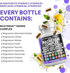 Clean Nutraceuticals Magnesium Complex with Magnesium Glycinate Citrate Malate Oxide Taurate Aspartate Orotate & Mag Chloride, Zinc Copper Manganese (90 Count (Pack of 2))