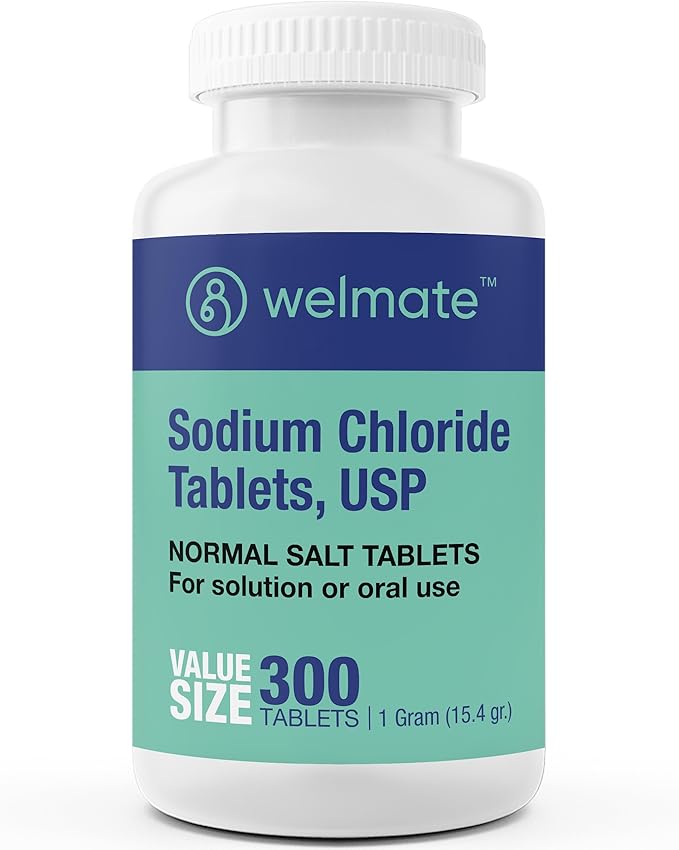 WELMATE Recovery Bundle: Sodium Chloride Tablets, 300ct + 5% Lidocaine | Numbing Cream 5.5 Oz