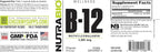 NutraBio Methyl B-12 Vitamin Supplement, 2000mcg – Promotes Cellular Health and Wellness, 90 Vegetable Capsules