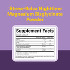 Natural Factors Stress-Relax Nighttime Magnesium Bisglycinate - Supports Sleep & Relaxation* - with Melatonin, L-Theanine & GABA - Tropical Flavor - 4.23 oz