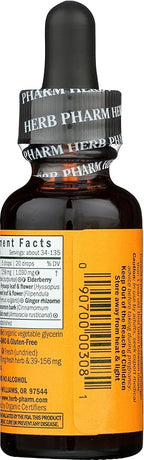 Herb Pharm Kids Organic Immune Avenger with Black Elderberry & Kids Echinacea, Ginger & Cinnamon| Alcohol-Free, Non-Bitter Toddler Immune Support Supplement, Easy Absorption, 1 Oz