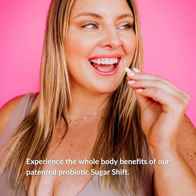 BiotiQuest Sugar Shift Probiotic | Helps Decrease Sugar & Carb Cravings and Supports Digestive Balance | 22 Billion CFU | Non-GMO, Gluten-Free, & Vegan | 60 Servings