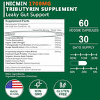 Tributyrin Supplement - Premium Butyrate Gut Health Supplement for Leaky Gut 180 Capsules