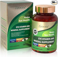 Zooone Lutein Eye Vitamins Supplement 90pcs, Lutein & Zeaxanthin for Women Men to Against Macular & Dry Eye, Multivitamin for Vision & Ocular Health with Zinc, VC, VE