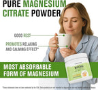 NaturalSlim Magicmag Pure Magnesium Citrate Powder Stress, Constipation, Muscle, Heart Health, and Sleep Support | Honey Chamomile Flavored Magnesium Supplement - 8oz Drink Mix (2 Pack)
