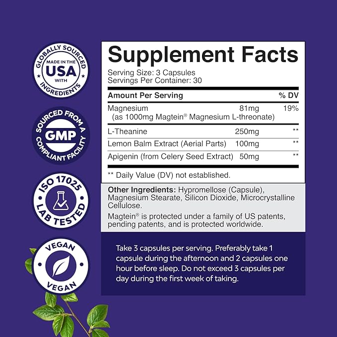 Bundle of Red Yeast Rice with CoQ10 Supplement - Advanced Healthy Heart & Cholesterol Levels and High Absorption Magnesium Sleep Supplement - Rest Support Magtein L-Threonate & Apigenin Theanine