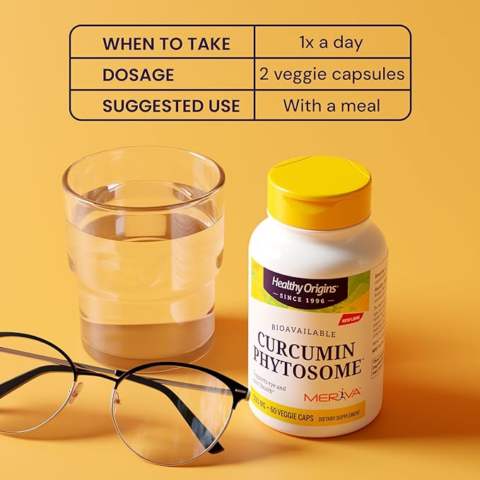 Healthy Origins Curcumin Phytosome (Featuring Meriva SF) 500 mg, 60 Veggie Caps