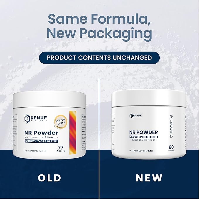 Renue By Science Nicotinamide Riboside | 1000mg Nicotinamide Powder - High Strength NR NAD Powder Sublingual Citrus Burst Flavor | Manufactured in the USA & Third-Party Tested | 60 Servings